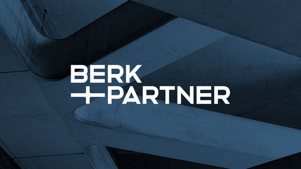 Referenzbilder Berk + Partner Logo, Logodesign, neue Corporate Identity, HFNR Hüfner Design, München.