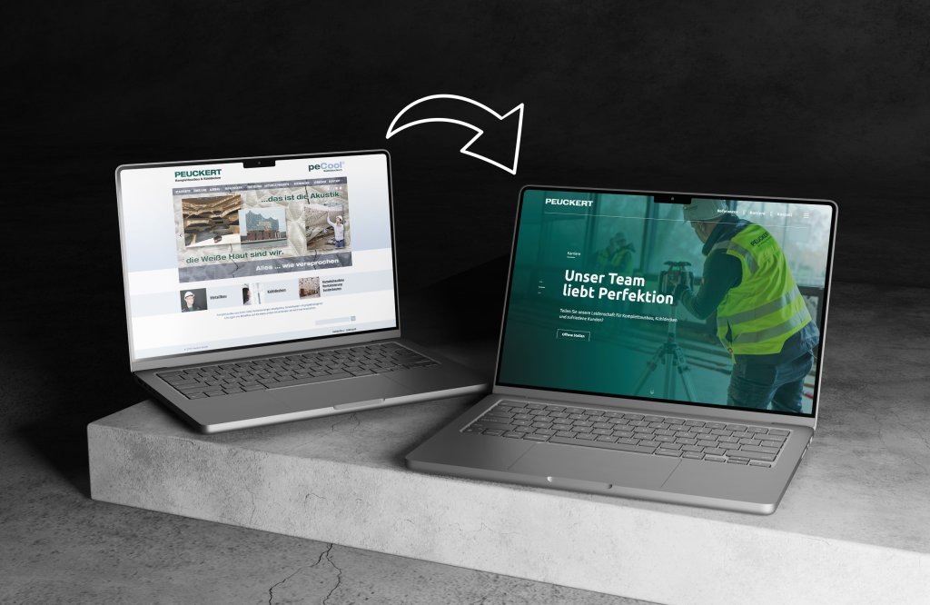 Referenzbilder Peuckert neue Corporate Identity, Redesign, Webdesign, HFNR Hüfner Design, München.