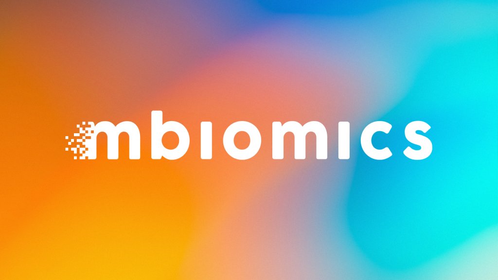 Referenzbilder mbiomics Logo, neue Corporate Identity, Logodesign, Logoentwickung, HFNR Hüfner Design, München.
