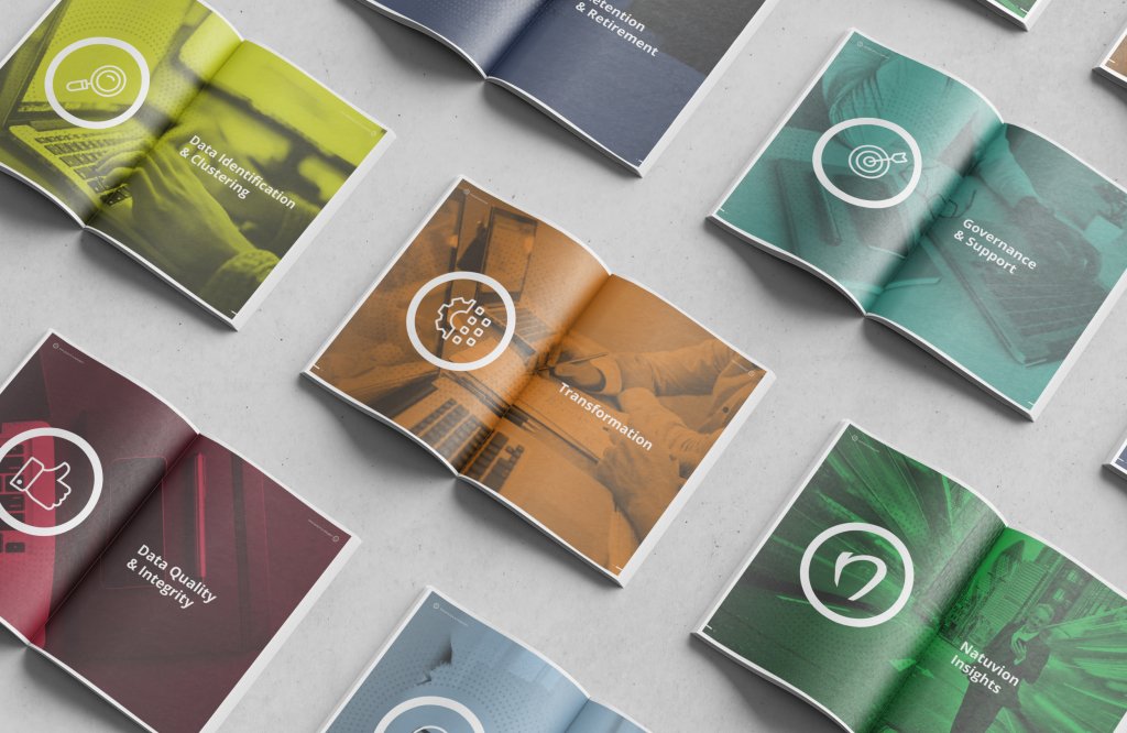 Referenzbilder Natuvion nVision, Editorial Design, Kundenmagazin, neue Corporate Identity, HFNR Hüfner Design, München.