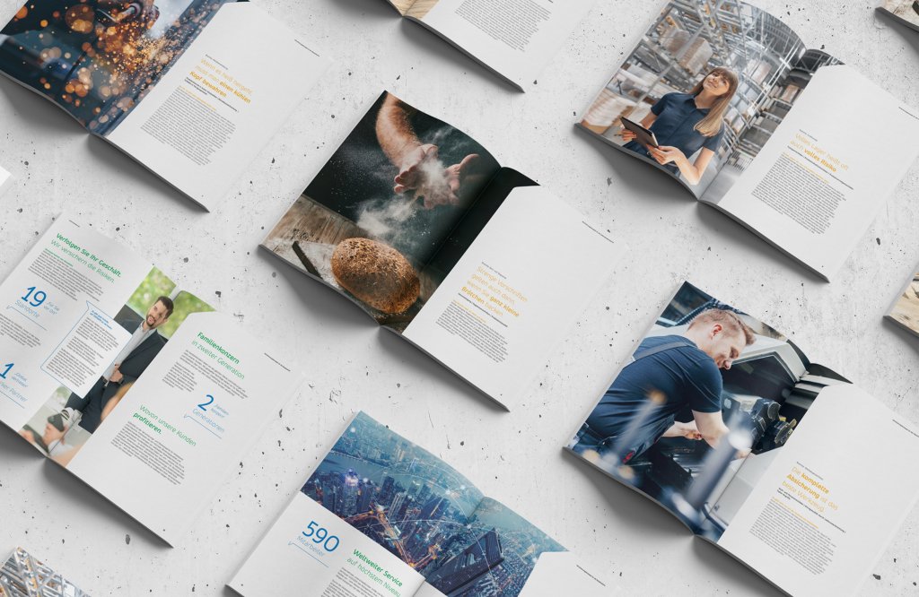 Referenzbilder Südvers Business Broschüren, neue Corporate Identity, Editorial Design, HFNR Hüfner Design, München.