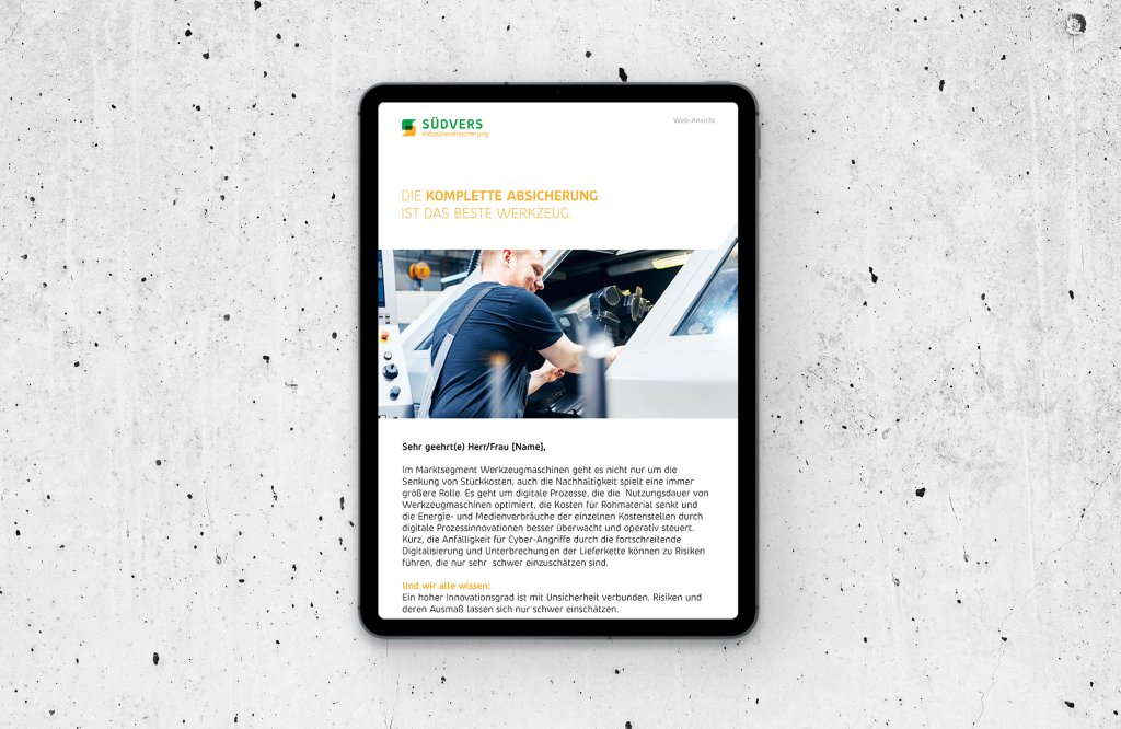 Referenzbilder Südvers Webdesign, neue Corporate Identity, HFNR Hüfner Design, München.