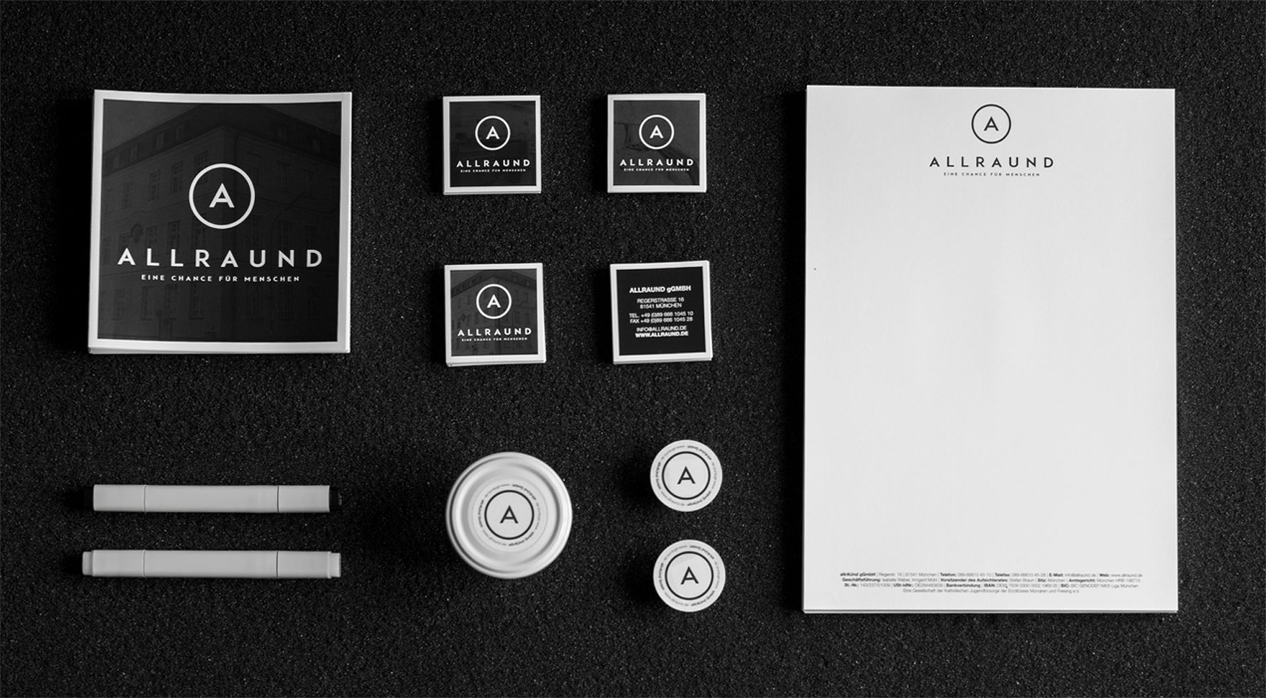 Hüfner Design | Referenz AllrAUnd gGmbH | Corporate Identity