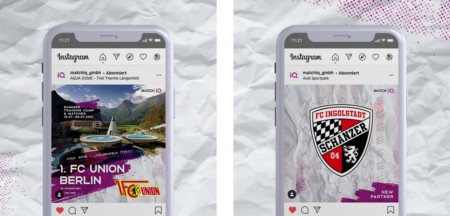 Hüfner Design | Referenz Match IQ | Social Media, Instagram